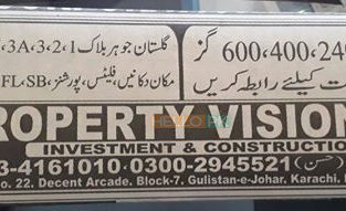 Bangalows, Houses, Plots and Flats are Available in Gulistan-e-Jauhar