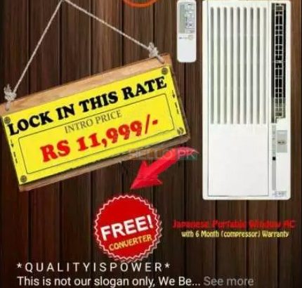 Window Mounted Japanese Imported Ship AC with converter Cheapest Rates