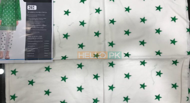 Special Azadi Collection Fabric Lawn 2pc Shirt & Trousers