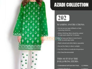 Special Azadi Collection Fabric Lawn 2pc Shirt & Trousers