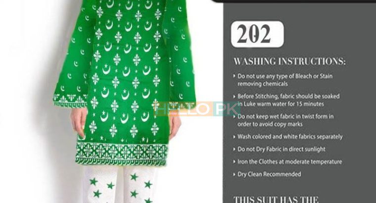 Special Azadi Collection Fabric Lawn 2pc Shirt & Trousers