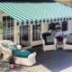 Apni Shops Ke Bahar Folding Pardey Folding Sun Shades Lagwaen Tarpaal Green Net Iron & Fiber Shade