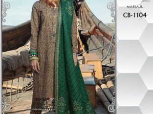 Maria.b 1104 replica Fabric Khaddar 3pc.Money Back Quality Guarantee