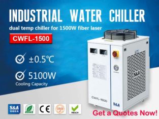 Laser water cooled system for 1500W Fiber Laser Machine