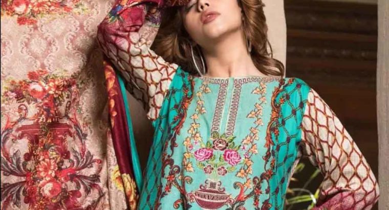 Khaddar Embroidered 3 Piece Suit With Shawl(Rana Arts).Delivery all over Pakistan