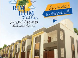 RIM JHIM Villas.120/165 yrd Double Story/One Unit Luxury Bungalow Near Malir Cantt