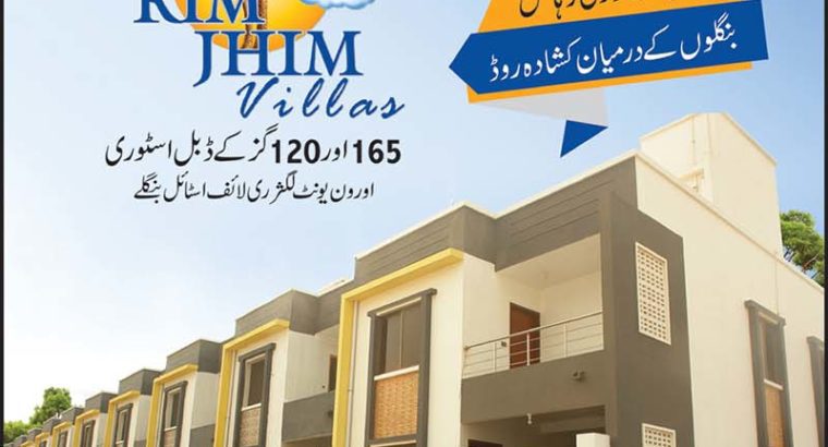 RIM JHIM Villas.120/165 yrd Double Story/One Unit Luxury Bungalow Near Malir Cantt