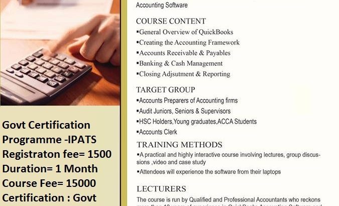 Computerized Accouning Tools Quickbook Peachtree rawalpindi