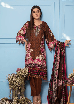 Rang Reza Printed Lawn 3 Piece Suit Collection Vol .3