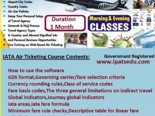 Airlines Reservations, eTicketing & PNR Management Training Course Rawalpindi