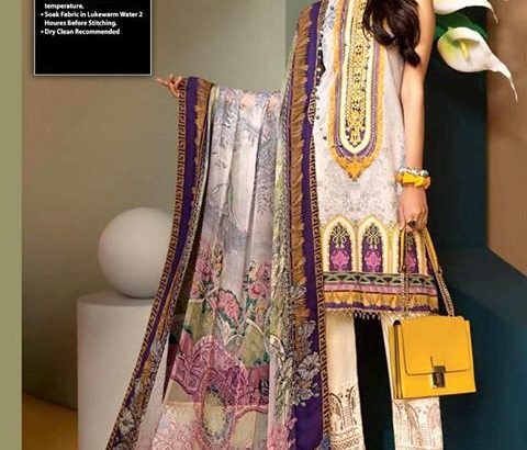 Anaya Lawn with Crinkle Dupatta Neckline Emb Trouser.Delivery All Pakistan