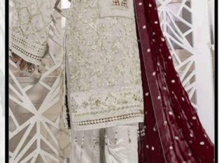 Primium Quality.3pc Lawn with Bamber chiffon Embroidery.Delivery All Pakistan