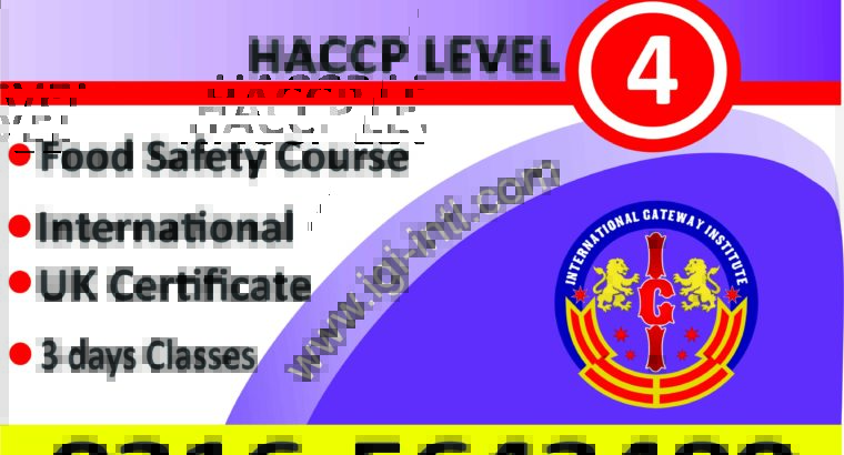 HACCP Food Safety Management Advance Course In Islamabad
