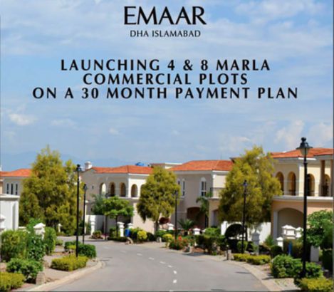 EMAAR DHA Phase 5 Islamabad.4 & 8 Marla Commercial Plots On Installments