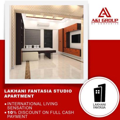 Fully Furnished Studio Apartments.Lakhani Fantasia On Easy Installment