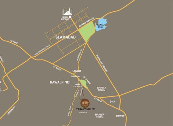 1/2/3 Bed Luxury Apartments.Zara Complex Rawalpindi