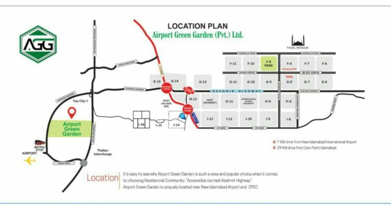 Residential Plots on 2 Year Installments in Airport Green Garden Islamabad