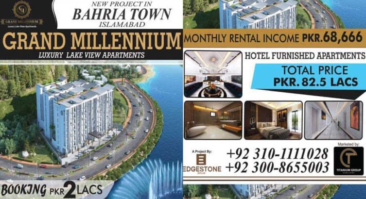 Grand Millennium Lake View Apartments.Bahria Town Islamabad