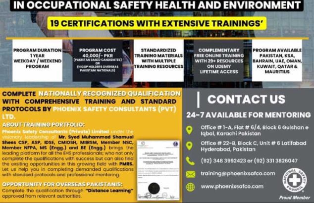 Diploma in Occupational Safety Health and Environment