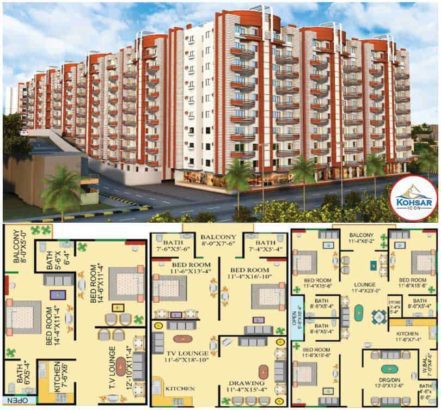 Kohsar Icon Hyderabad.3/4/5 Rooms Super Executive Apartment