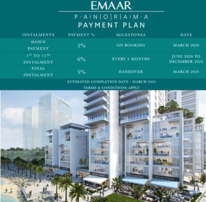 1, 2, 3 & 4 Luxurious Seafront Bedroom Homes.EMAAR PANORAMA