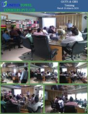 Envi Tech AL, performed Training of GOTS and GRS Standards at United Towel Expor