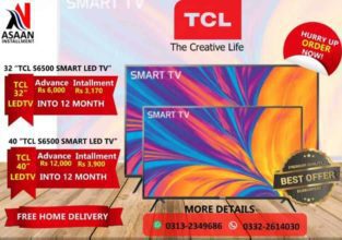 TCL Smart LED On Easy Installment.Asaan iqsaat