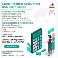 Manual And Computerize Accounting Course With USA Certification – 3D Educators