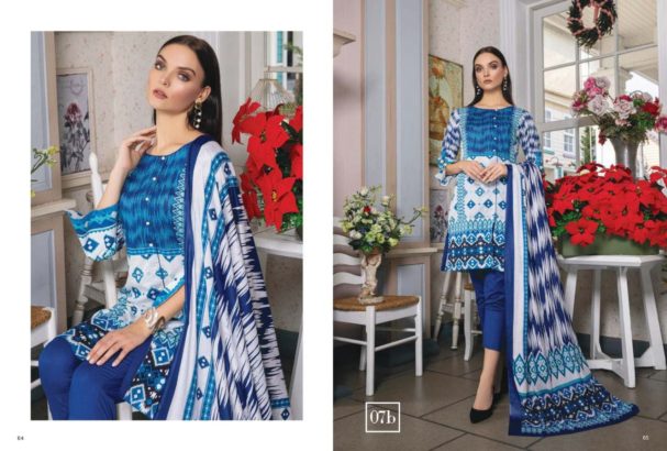 3 pcs printed pure lawn (unstitched)