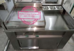 Burger Station with hot plate