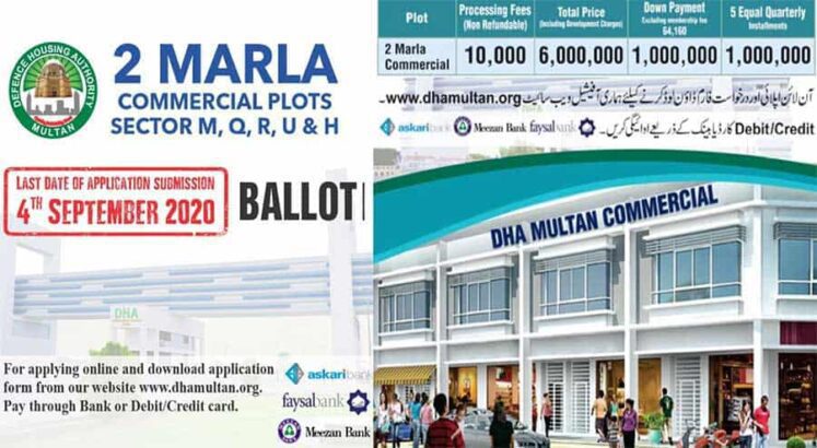 DHA Multan.2 Marla Commercial Plots