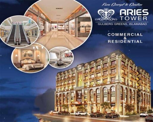 Aries Tower Mall & Apartments.Gulberg Greens Islamabad