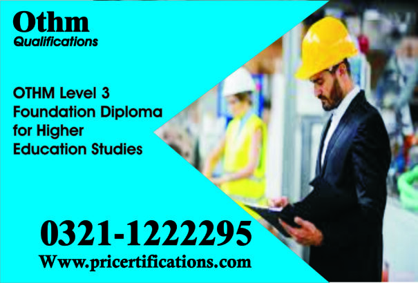 Level 3 Foundation Diploma for Higher Education course in islamabad