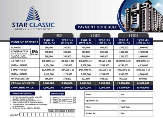 1/2/3 Bed Luxurious Apartments.Star Classic Topcity-1