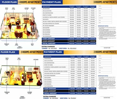 Royal Gulf Residency Karachi.2,3,4 & 5 Room Luxury Apartment