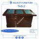 Top leather cushioned executive table