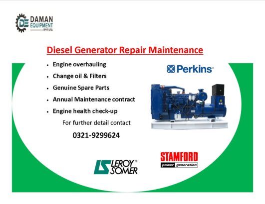 diesel Generator repairing service & maintenance all over Pakistan