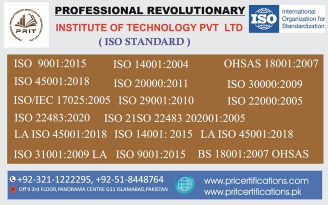 ISO 9001 2015 Course in Pakistan