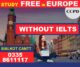 Study free in europe free study in European universities, free education