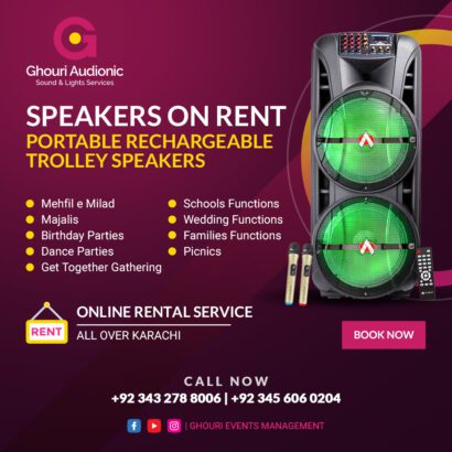 Indoor Outdoor Events.Speakers On For Rent