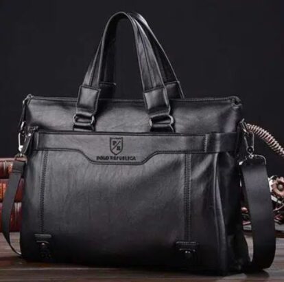 Faux Leather Office & Laptop Bag For Men’s