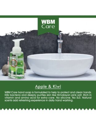 Foaming Hand Wash, Apple & Kiwi WBM Care