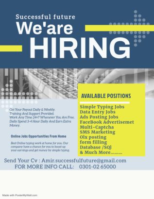 We are looking males & females for form filling online jobs