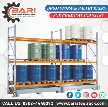 Drum Storage Pallet Racks | Chemical Storage Rack| Chemical Industry