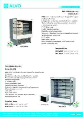 ALVO Up Right Chiller Sale in Pakistan, Meat Shop Equipment