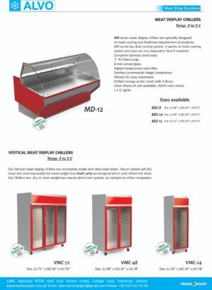 ALVO Meat Display Showcase, Meat Display Cabinet, Meat Shops