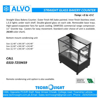 ALVO Bakery Display Counter, ALVO Sweet Display Counter, ALVO Cake Chiller