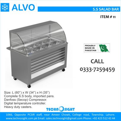 ALVO Pizza Make Table, Pizza Prep Table, Bain Marie Counter, Salad Bar