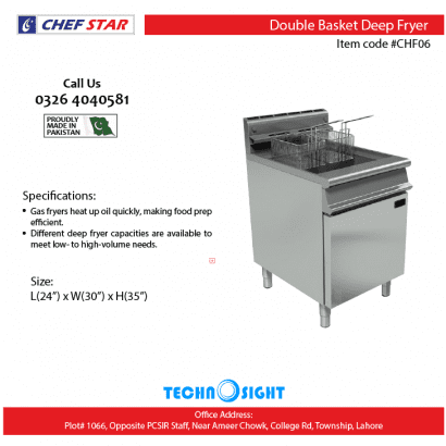 CHEF STAR Commercial Kitchen Equipment,Double Basket Deep Fryer,Pizza Oven
