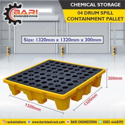 Spill Pallet | Secondary Containments Spill Pallet 4 Drum Spill Pallet
